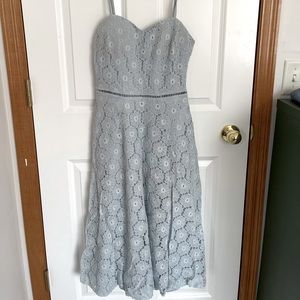 Blue eyelet dress